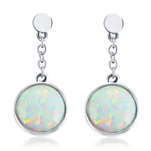 silver 925 earring opal stud earrings for woman